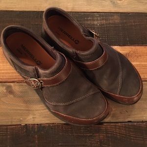 Merrell Select Grip brown leather Loafer